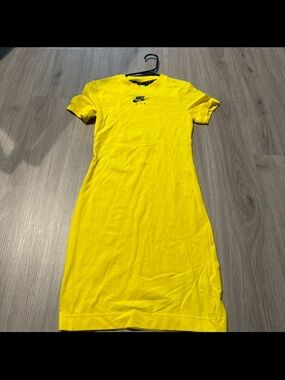Nike Bright Yellow Short Sleeve Mini Dress